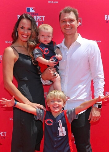 Jessica Forkum with her husband and their children.